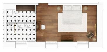 Plan de la chambre Castagnu